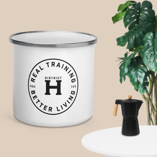 Real Training. Better Living. Enamel Mug